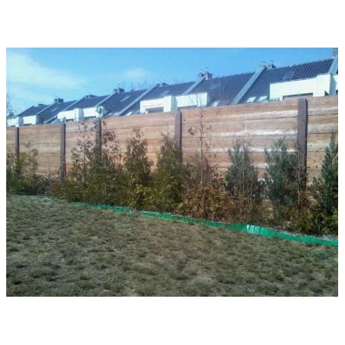 Ogrodzenie model deska  jednostronna faktura kolor orzech 1,5 m wys.